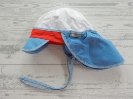 Sterntaler zonnehoed zonnecap katoen wit rood blauw maat 47 cm