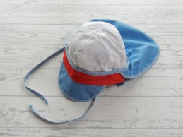 Sterntaler zonnehoed zonnecap katoen wit rood blauw maat 47 cm