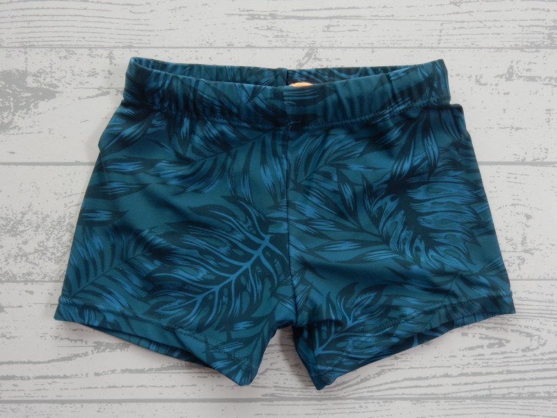 Zwembroek jongens groen bladeren tropisch maat 86