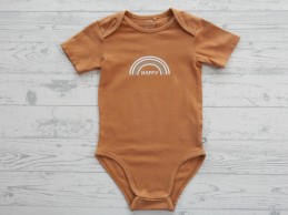 Prenatal romper korte mouw bruin Happy maat 86-92