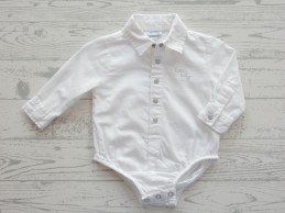 Fagottino mini romper lange mouw blouse katoen wit maat 56