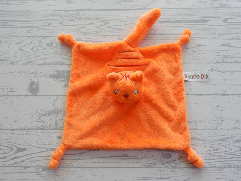 Dikkie Dik Jet Boeke knuffeldoek velours oranje rood