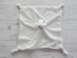 Action Toi Toys knuffeldoek velours wit zwart Zeehond