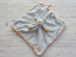Teddykompaniet Diinglisar knuffeldoek velours blauw beige muis