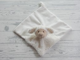 Happy Horse knuffeldoek velours wit Boerderij Schaap