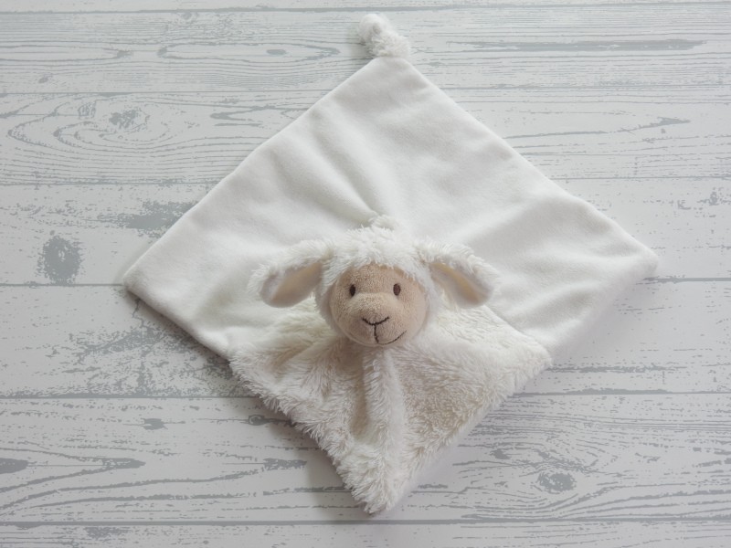 Happy Horse knuffeldoek velours wit Boerderij Schaap