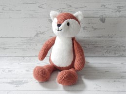 Hema knuffel gebreid roodbruin vos 30 cm