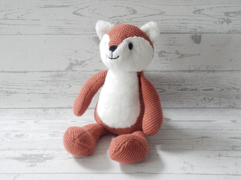 Hema knuffel gebreid roodbruin vos 30 cm