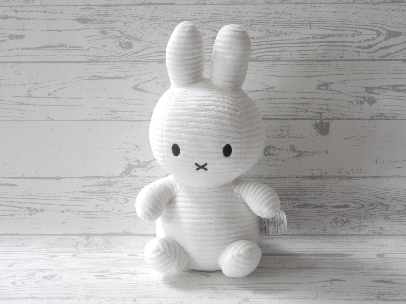 Nijntje Hema knuffel corduroy ribstof wit 30 cm