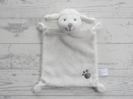 Nicotoy knuffeldoek velours wit grijs pootje Schaap
