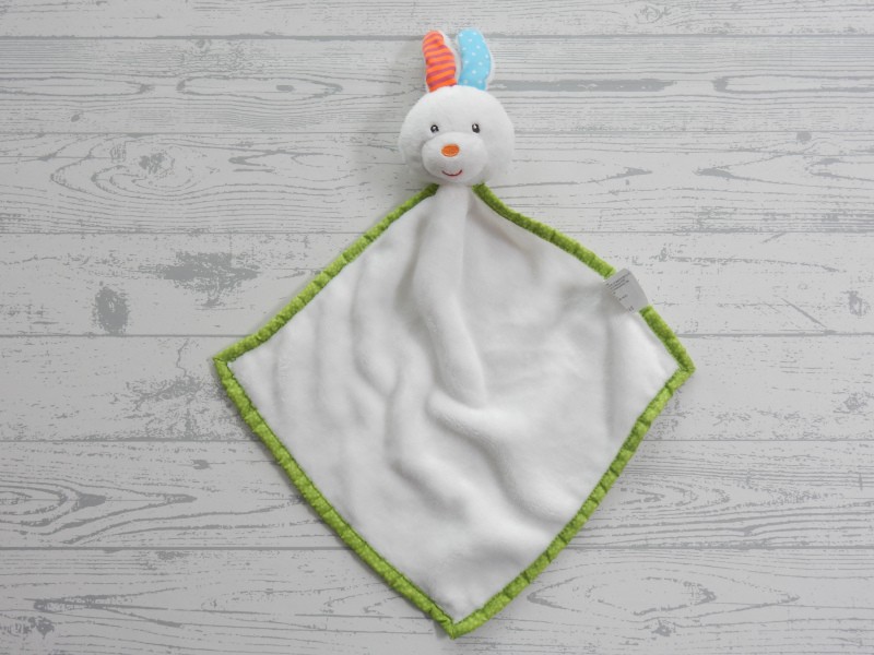 Action ZD Trading knuffeldoek velours wit groen Konijn