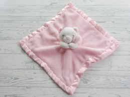 Carter's knuffeldoek blanket velours roze wit sleepy Kitty Cat