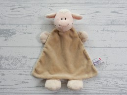 Prenatal knuffeldoek velours beige bruin schaap