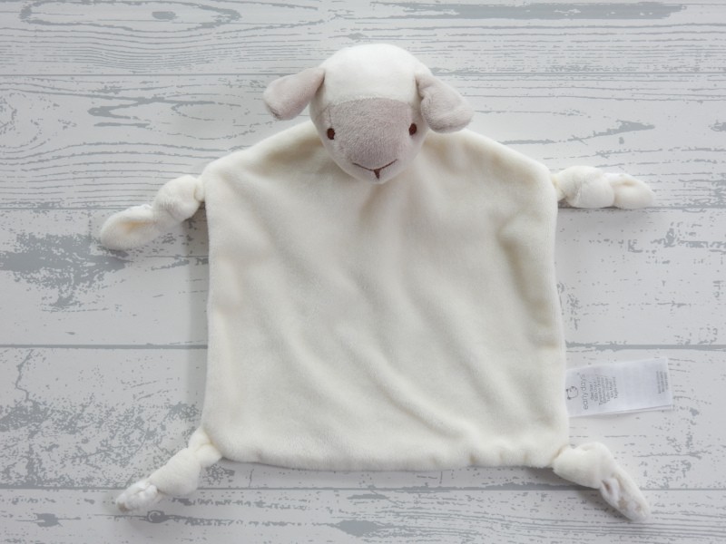 Primark Early Days knuffeldoek velours tricot ecru beige sterretjes schaap