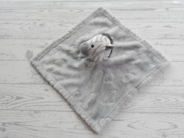 Primark baby knuffeldoek velours grijs wolkjes Zebra