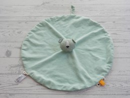 Trixie knuffeldoek rond tricot mint groen melange Mr. Polar Bear