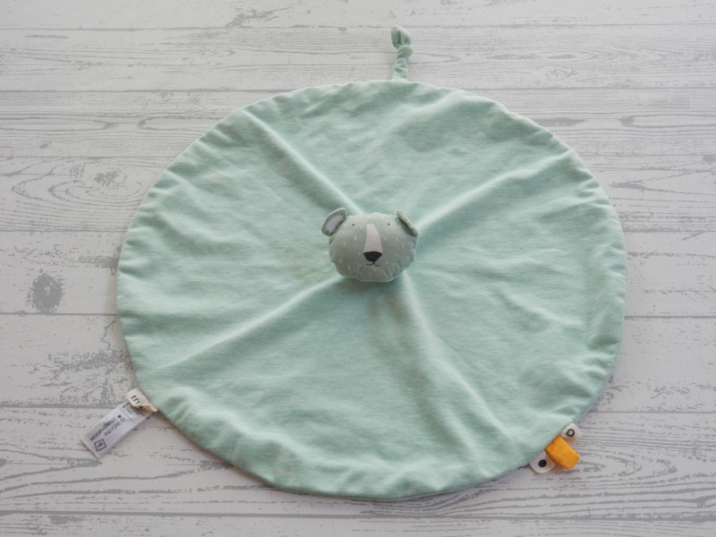 Trixie knuffeldoek rond tricot mint groen melange Mr. Polar Bear