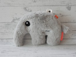 Done by Deer knuffel velours grijs olifant Elphee grey