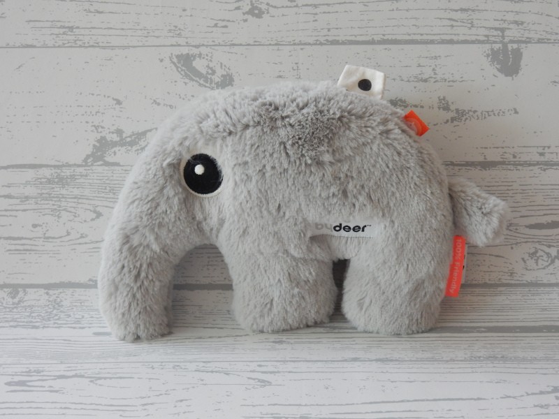 Done by Deer knuffel velours grijs olifant Elphee grey