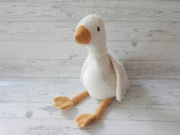 Little Dutch knuffel velours wit geel gans Goose 35 cm