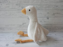Little Dutch knuffel velours wit geel gans Goose 35 cm