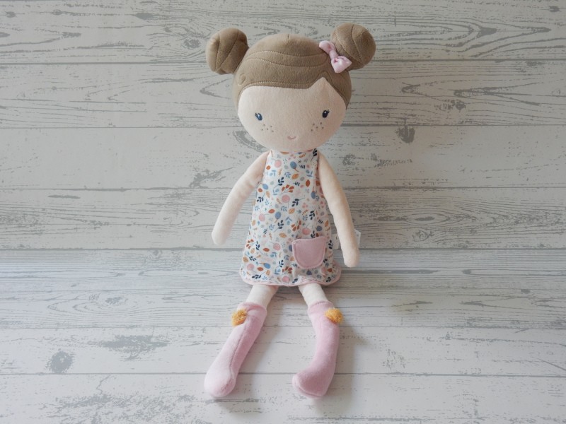Little Dutch knuffel pop velours beige bruin roze Rosa 50 cm