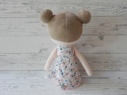 Little Dutch knuffel pop velours beige bruin roze Rosa 50 cm