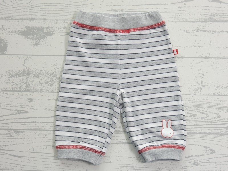 Nijntje newborn broekje wit grijs donkerblauw rood maat 56