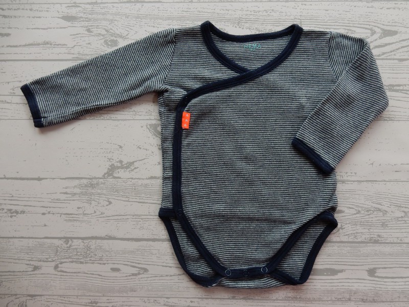 Hema romper overslag blauw gestreept My Little Love maat 50