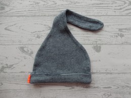 Hema babymutsje blauw gestreept maat 50-56