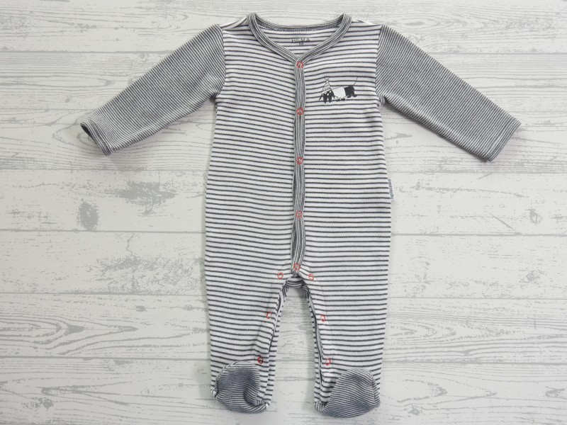 Hema jumpsuit grijs gestreept Jip en Janneke Takkie maat 56