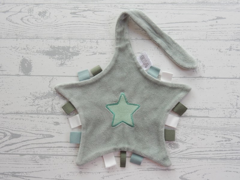 VIB knuffeldoek tutteldoek speendoek velours mosgroen Ster
