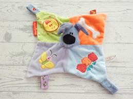 Woezel en Pip knuffeldoek velours tulpjes vlindertje zonnetje Woezel 2011