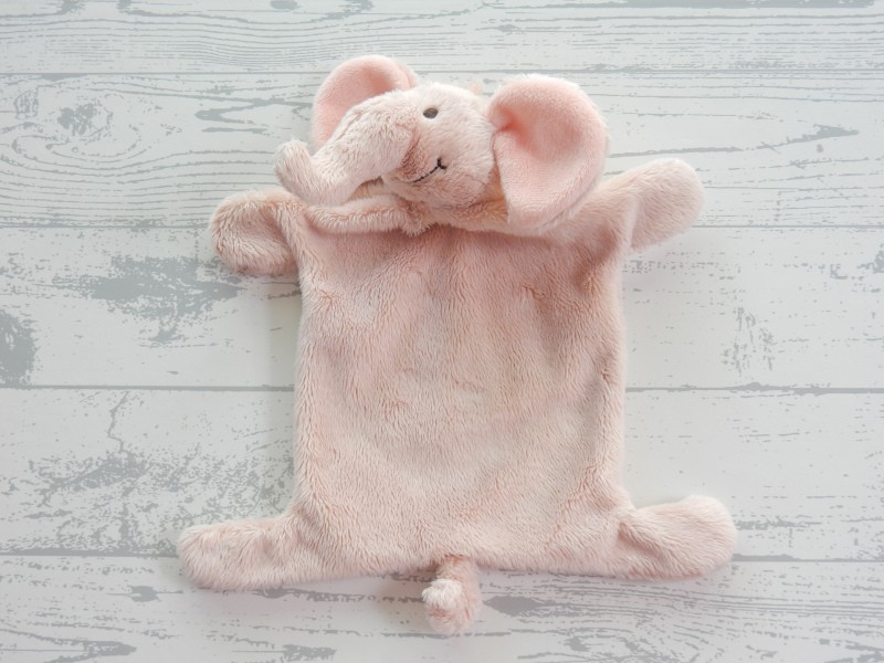 Happy Horse knuffeldoek velours roze olifant Ely