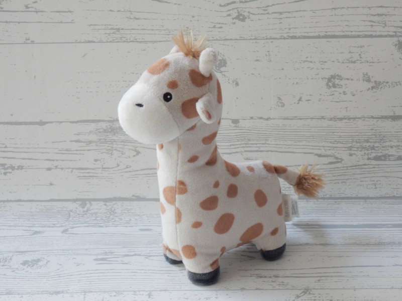 H&M Home knuffel knuffeldier velours ecru bruin vlekken giraffe