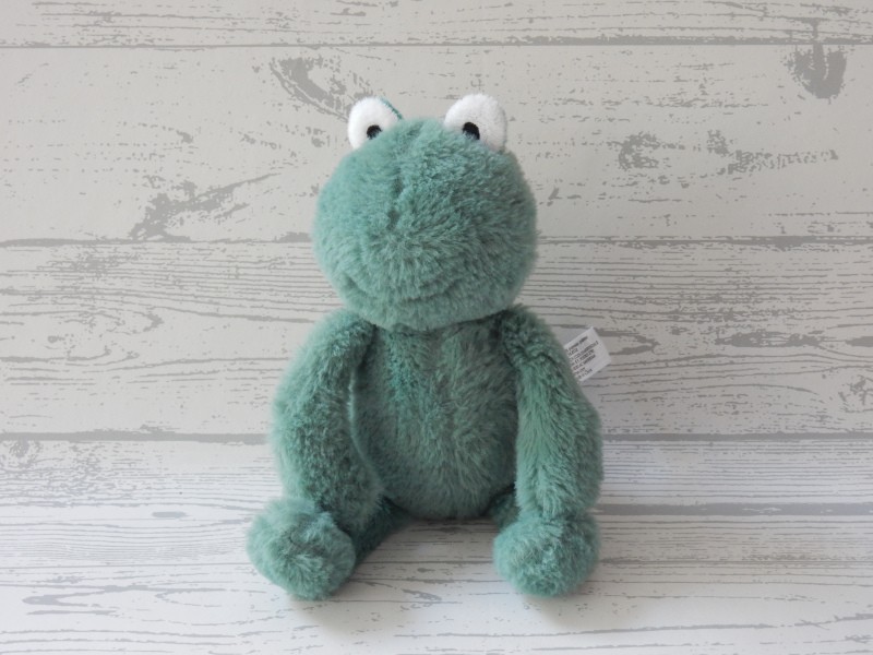Hema knuffel velours fluffy groen kikker