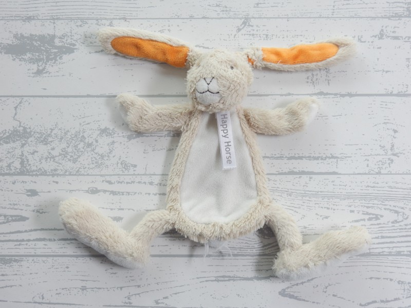 Happy Horse knuffeldoek velours beige oranje konijn Rabbit Twine
