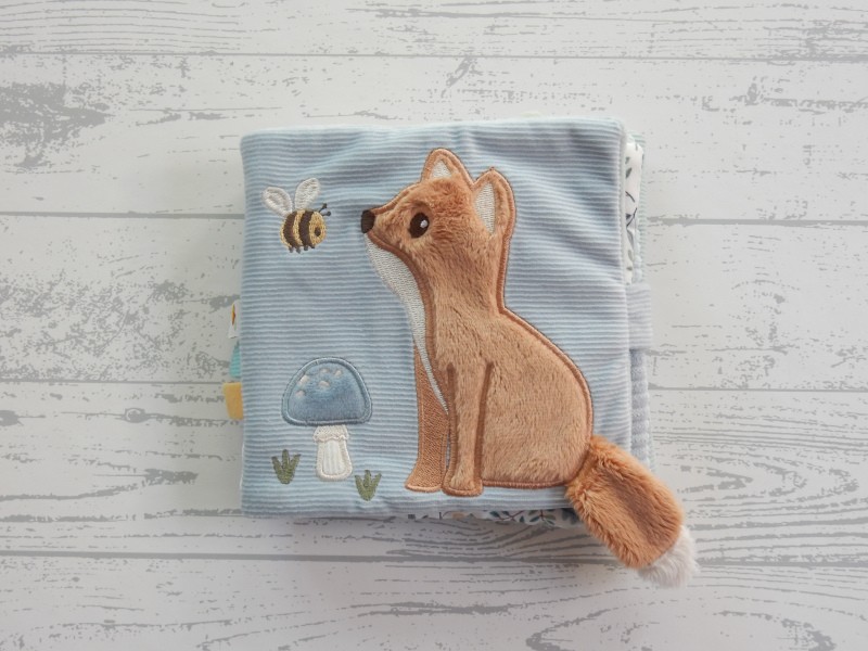 Little Dutch activiteitenboek velours ribstof blauw groen Forest Friends