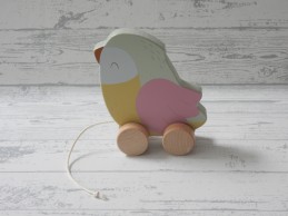 Little Dutch houten trekvogel met wielen Flowers & Butterflies