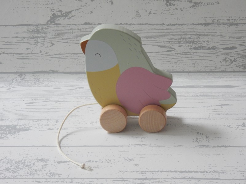 Little Dutch houten trekvogel met wielen Flowers & Butterflies