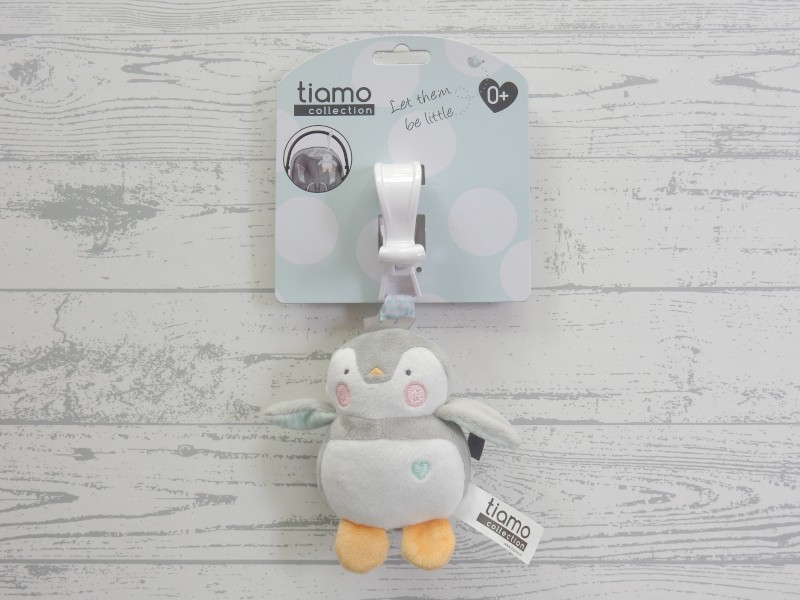 Tiamo trilfiguur velours wit grijs mint pinguin Lou-Lou