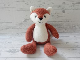 Hema knuffel gebreid roodbruin vos 30 cm