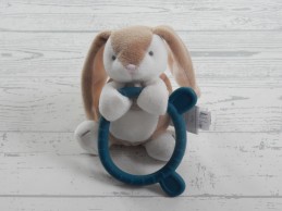 Doudou et Compagnie knuffel bijtring velours bruin konijn Houlahop