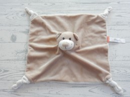 Minifeet knuffeldoek velours beige bruin wit beer
