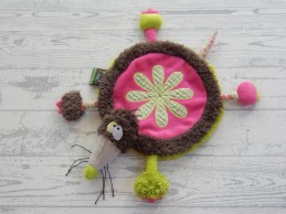 Funky Garden knuffeldoek velours groen bruin roze Paul de Mol
