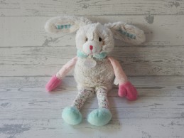 Doudou et Compagnie knuffel velours ecru konijn Les Choupidoux