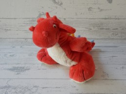 Happy Horse knuffel velours rood draak dino
