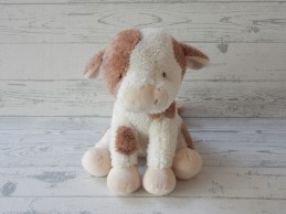 Little Dutch knuffel velours fluffy ecru bruin koe Little Farm 25 cm