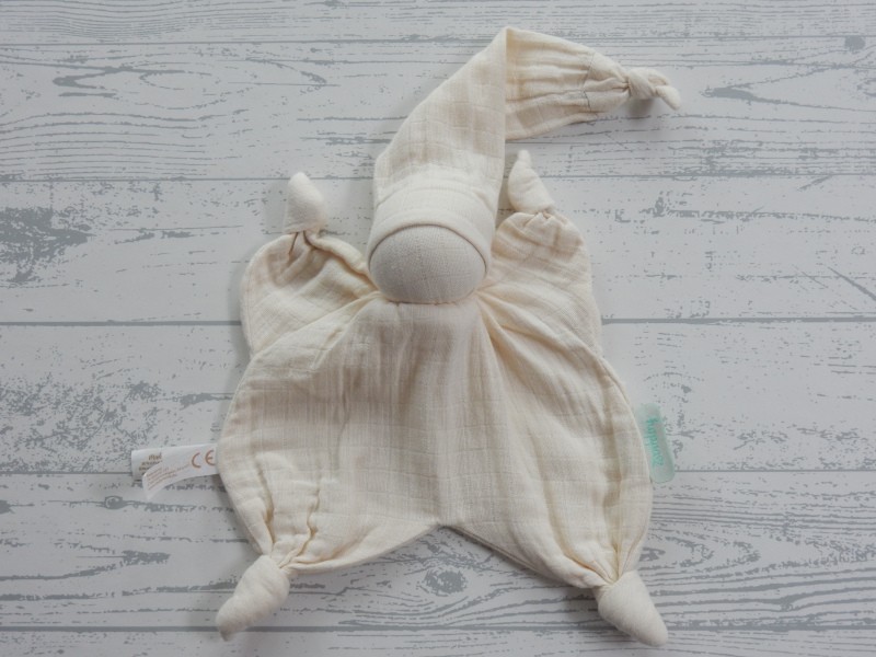 Hoppa Babylonia knuffeldoek mousseline ecru cream Sisco