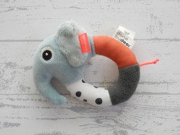 Done by Deer knuffel rammelaar velours blauw olifant Elphee blue